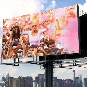 Holi music festival videospot, video reklama a jeho jakožto reference prezentace na billboardu