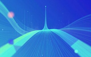 Abstraktní vizualizace růstu návštěvnosti webu